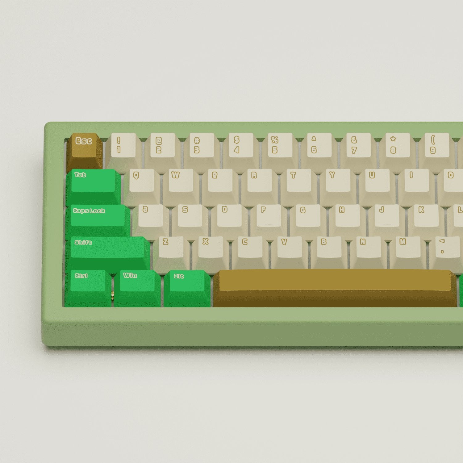 Creamy Green Keycaps - Goblintechkeys