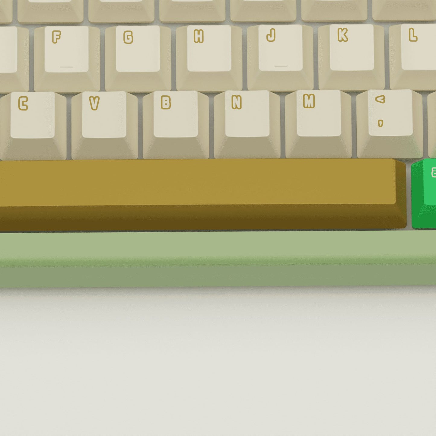 Creamy Green Keycaps - Goblintechkeys