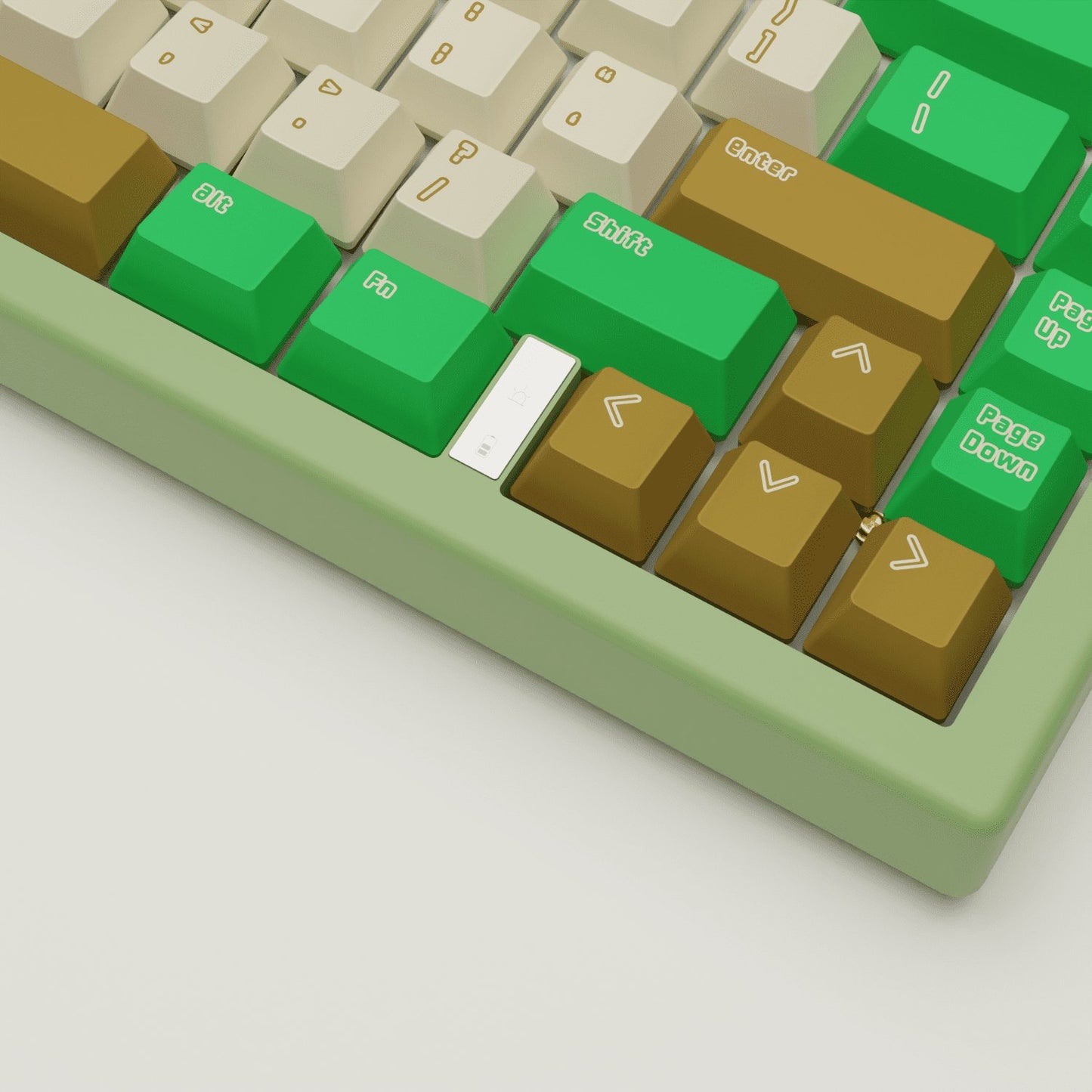 Creamy Green Keycaps - Goblintechkeys