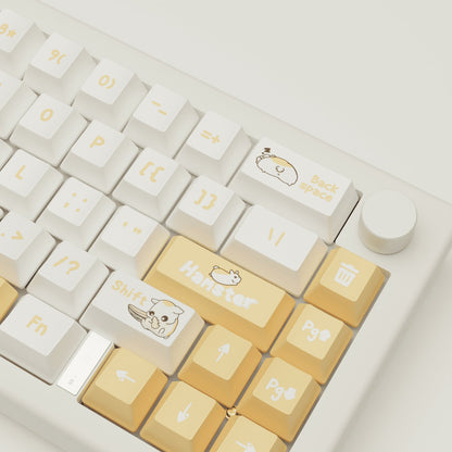 Cute Hamster Design Keycaps and Mechanical Keyboard - Goblintechkeys