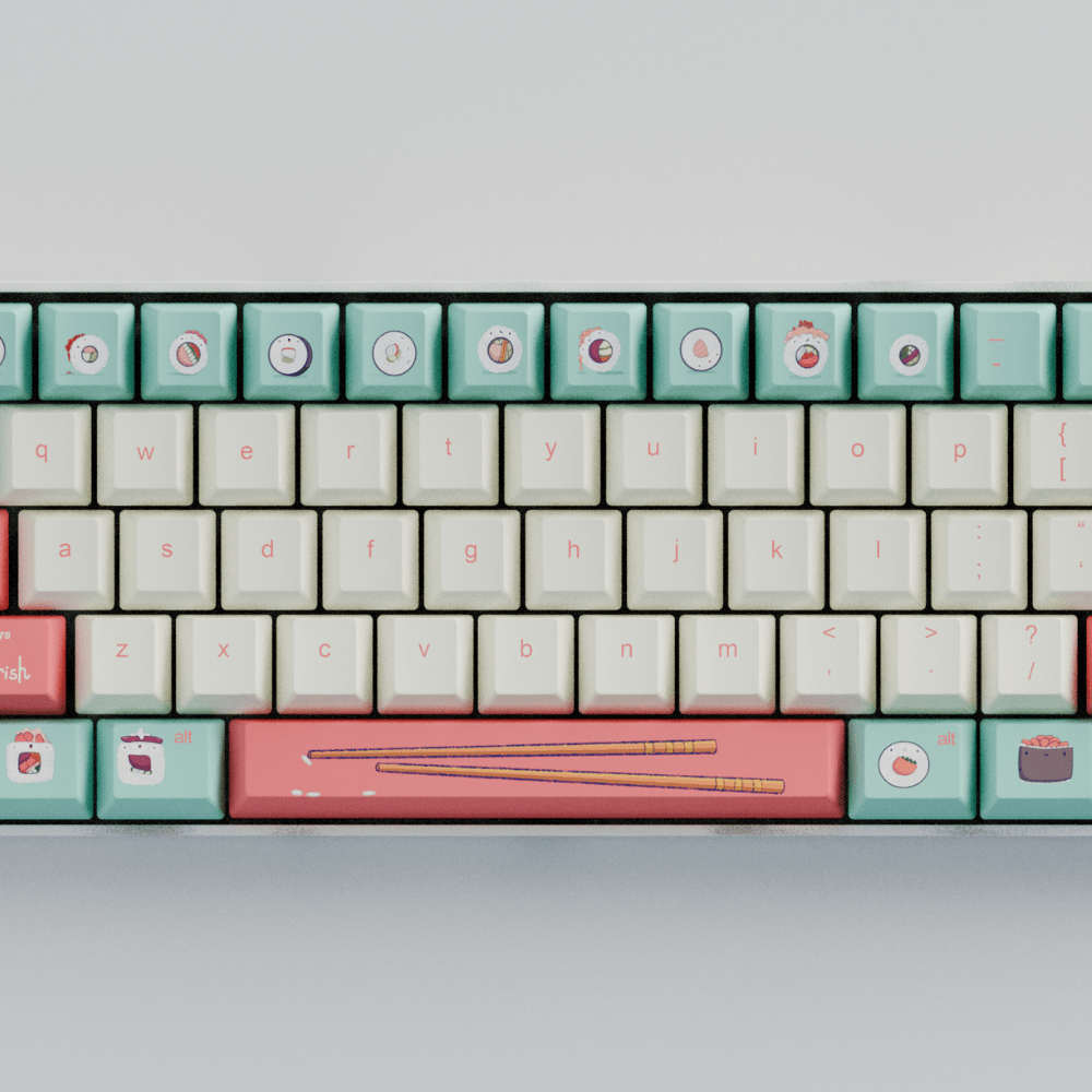 Fizz and Flourish Artist 60% RGB Mechanical Keyboard + Keycaps - Goblintechkeys