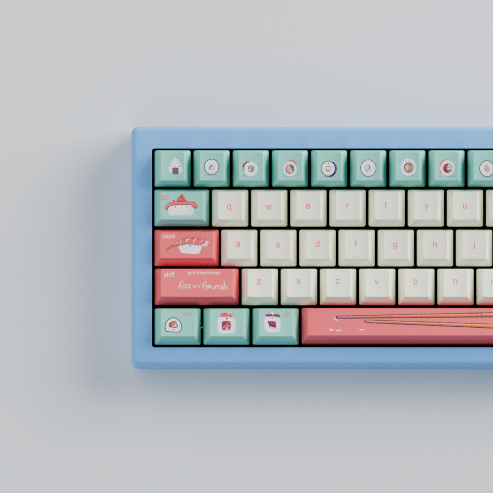 Fizz and Flourish Artist 65% RGB Mechanical Keyboard + Keycaps - Goblintechkeys