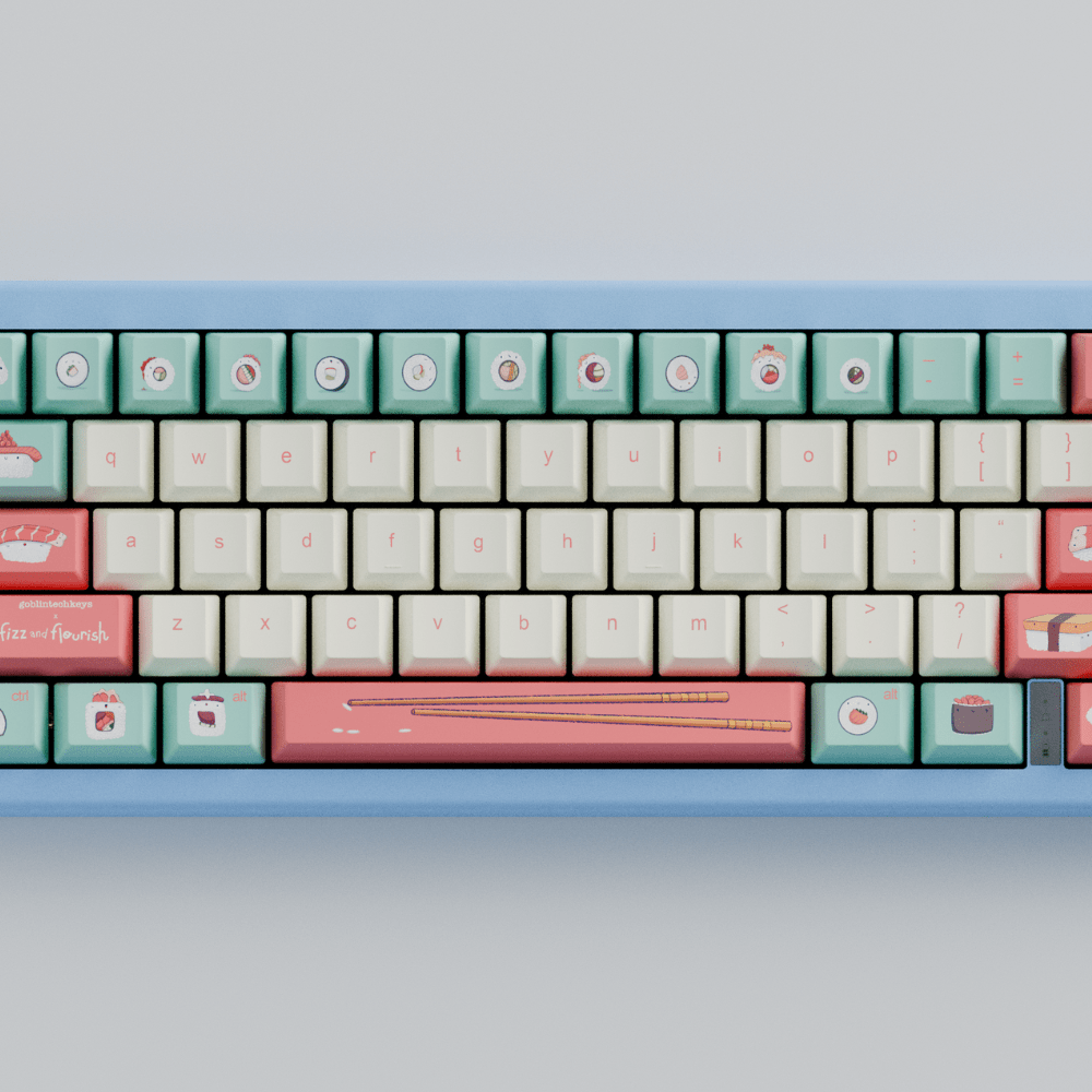 Fizz and Flourish Artist 65% RGB Mechanical Keyboard + Keycaps - Goblintechkeys