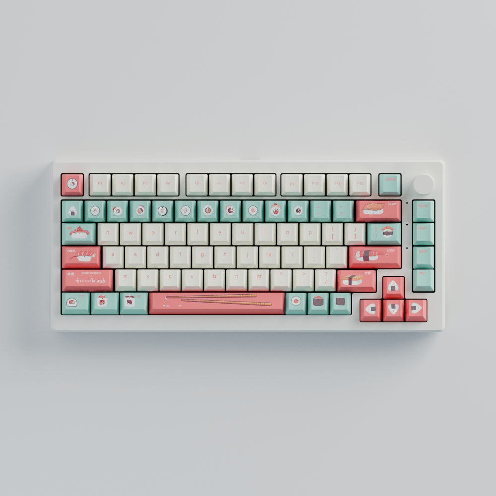 Fizz and Flourish Artist 75% RGB Mechanical Keyboard + Keycaps - Goblintechkeys