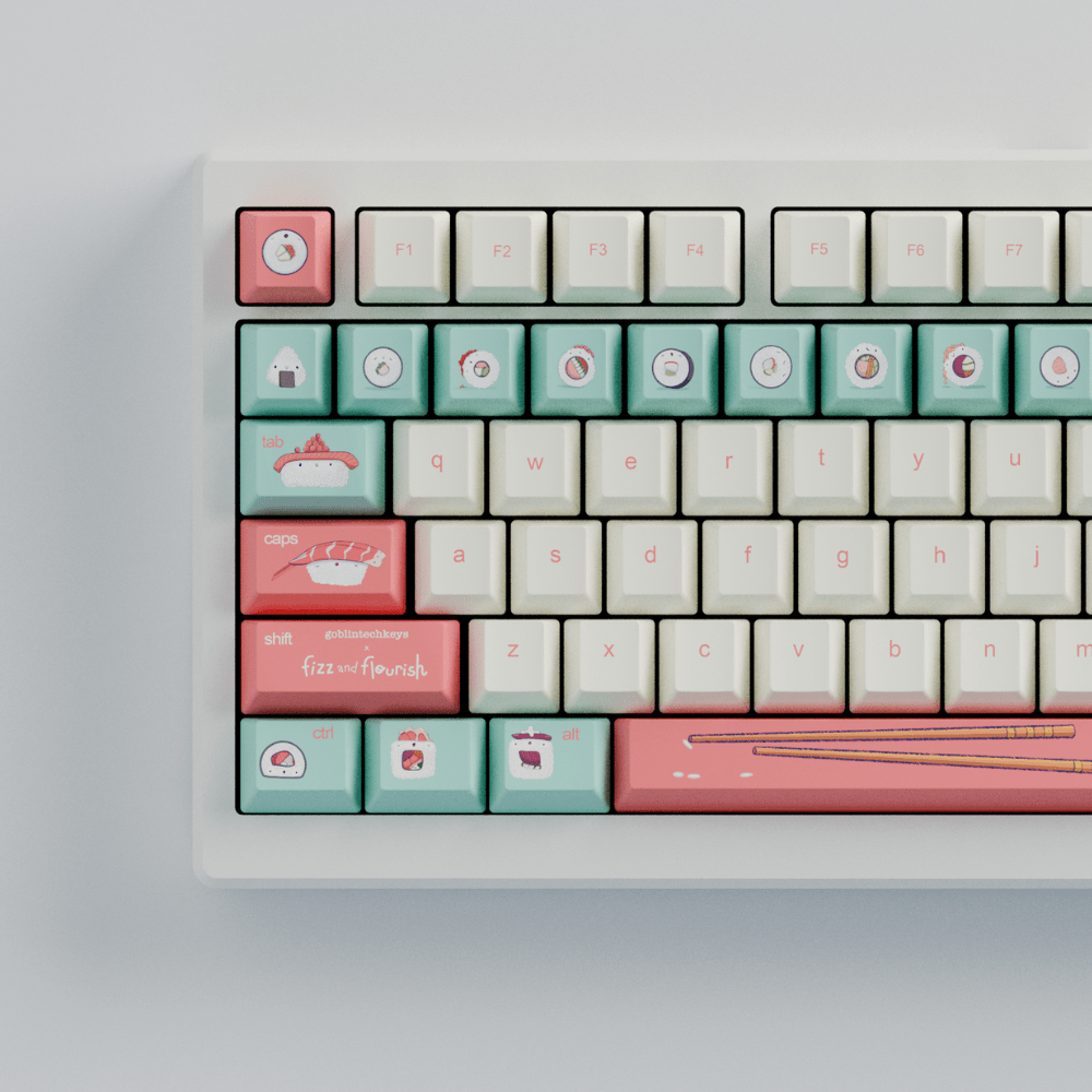 Fizz and Flourish Artist 75% RGB Mechanical Keyboard + Keycaps - Goblintechkeys