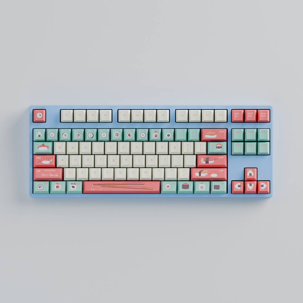 Fizz and Flourish Artist 80% RGB Mechanical Keyboard + Keycaps - Goblintechkeys