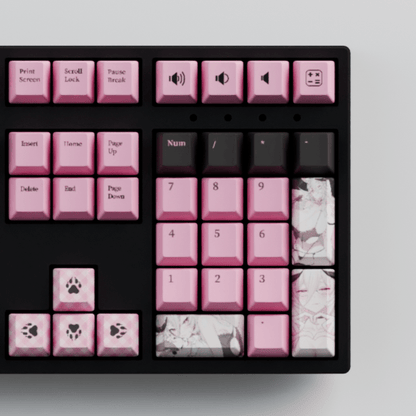 Fraeya Vtuber 100% RGB Mechanical Keyboard + Keycaps - Goblintechkeys