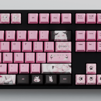 Fraeya Vtuber 100% RGB Mechanical Keyboard + Keycaps - Goblintechkeys