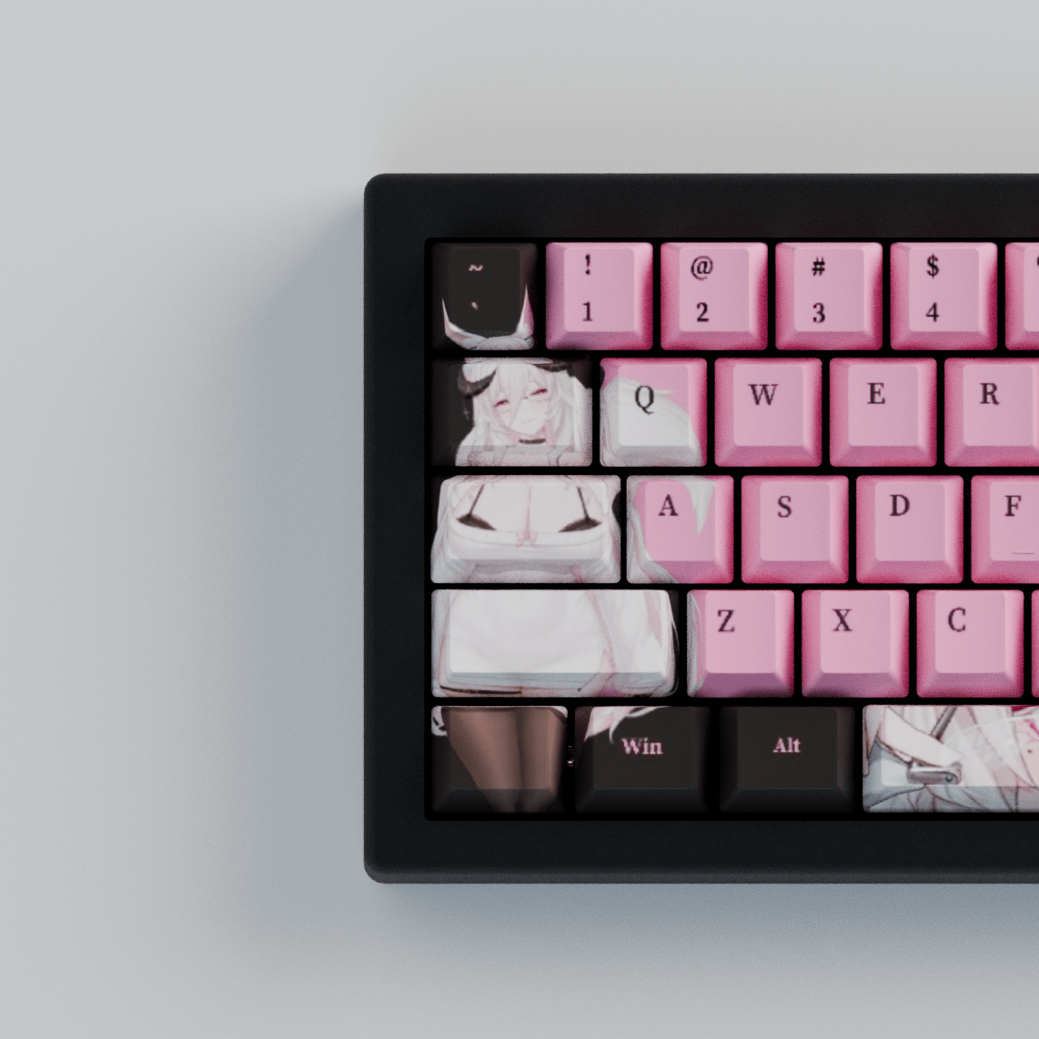 Fraeya Vtuber 65% RGB Mechanical Keyboard + Keycaps - Goblintechkeys