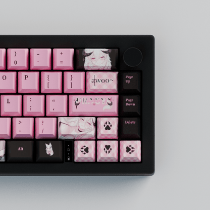 Fraeya Vtuber 65% RGB Mechanical Keyboard + Keycaps - Goblintechkeys