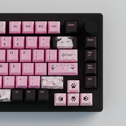 Fraeya Vtuber 75% RGB Mechanical Keyboard + Keycaps - Goblintechkeys