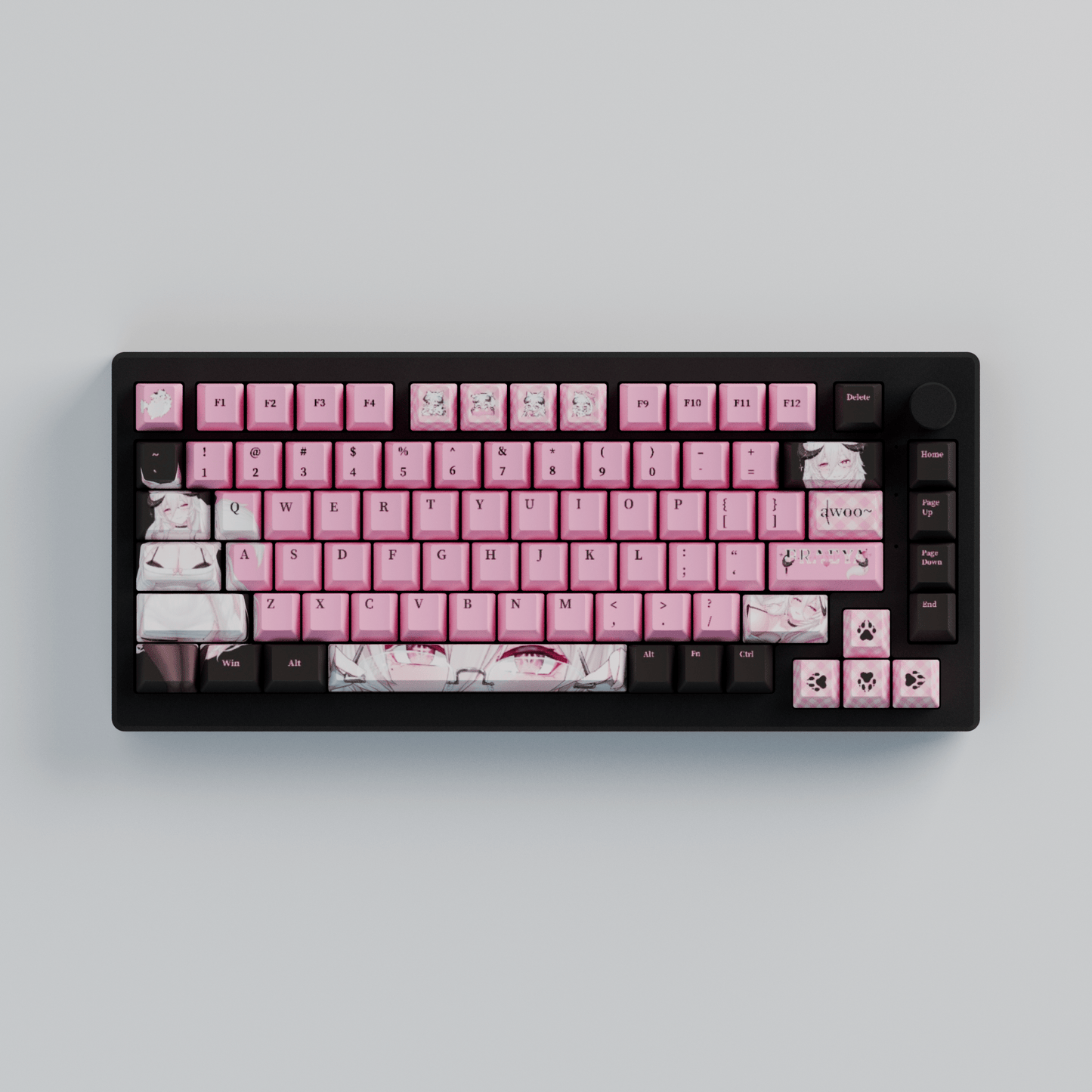 Fraeya Vtuber 75% RGB Mechanical Keyboard + Keycaps - Goblintechkeys