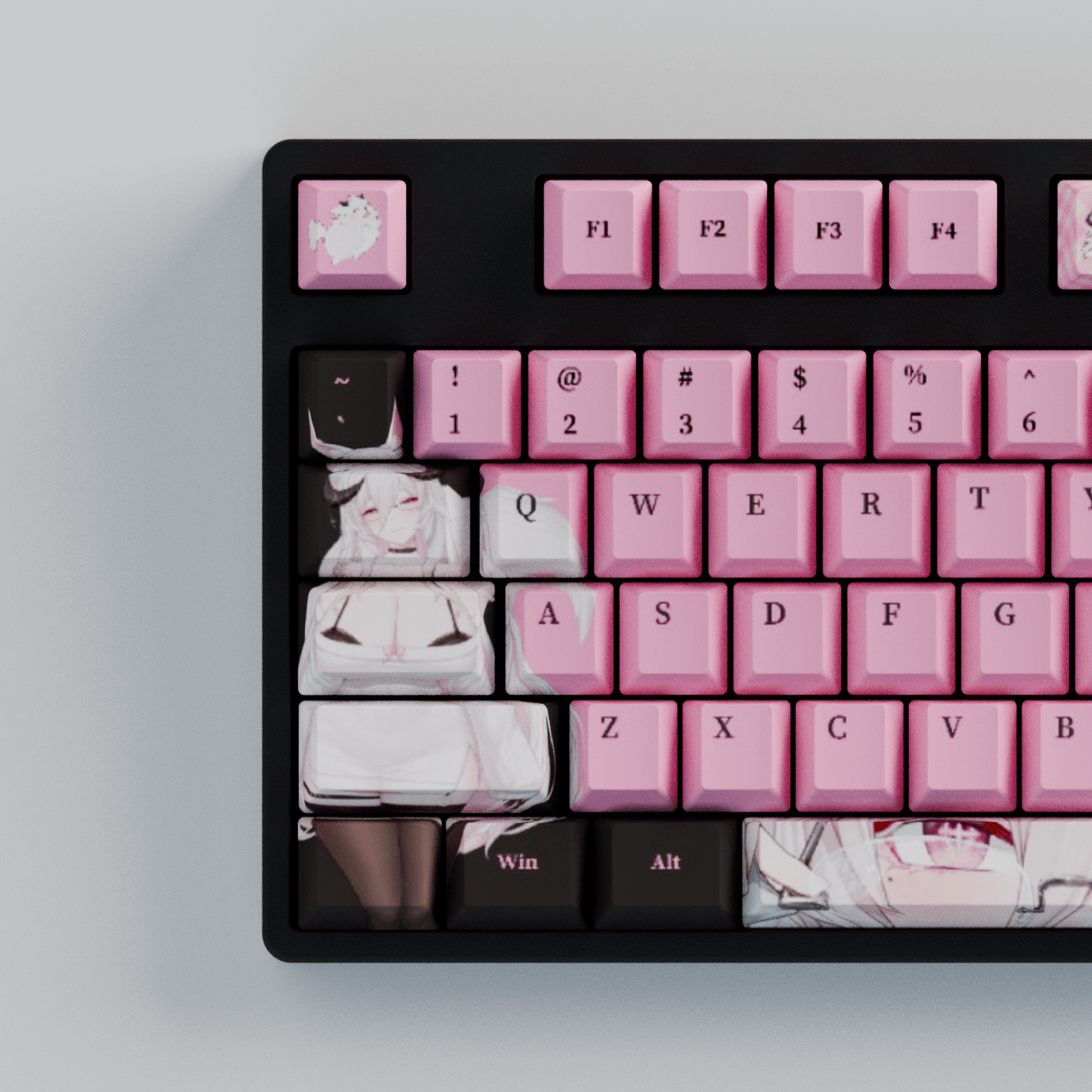 Fraeya Vtuber 80% RGB Mechanical Keyboard + Keycaps - Goblintechkeys