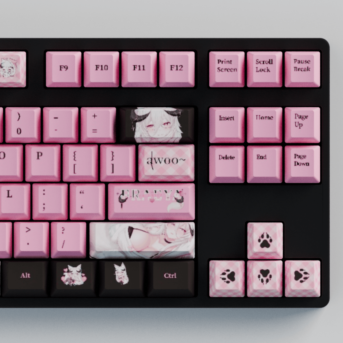 Fraeya Vtuber 80% RGB Mechanical Keyboard + Keycaps - Goblintechkeys