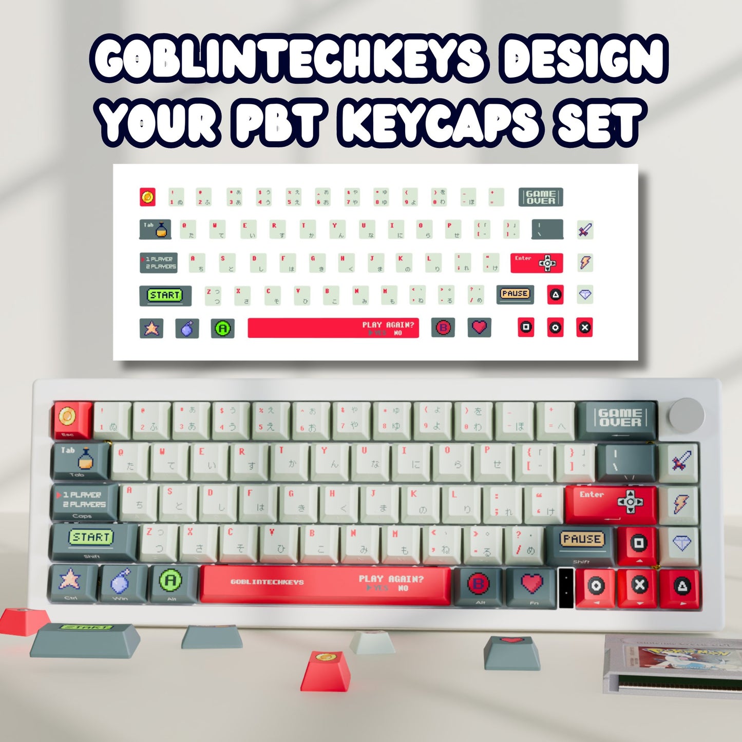 Goblin - custom Goblintechkeys Design your PBT keycap set(Any Keyboard size, any layout, any format) - Goblintechkeys