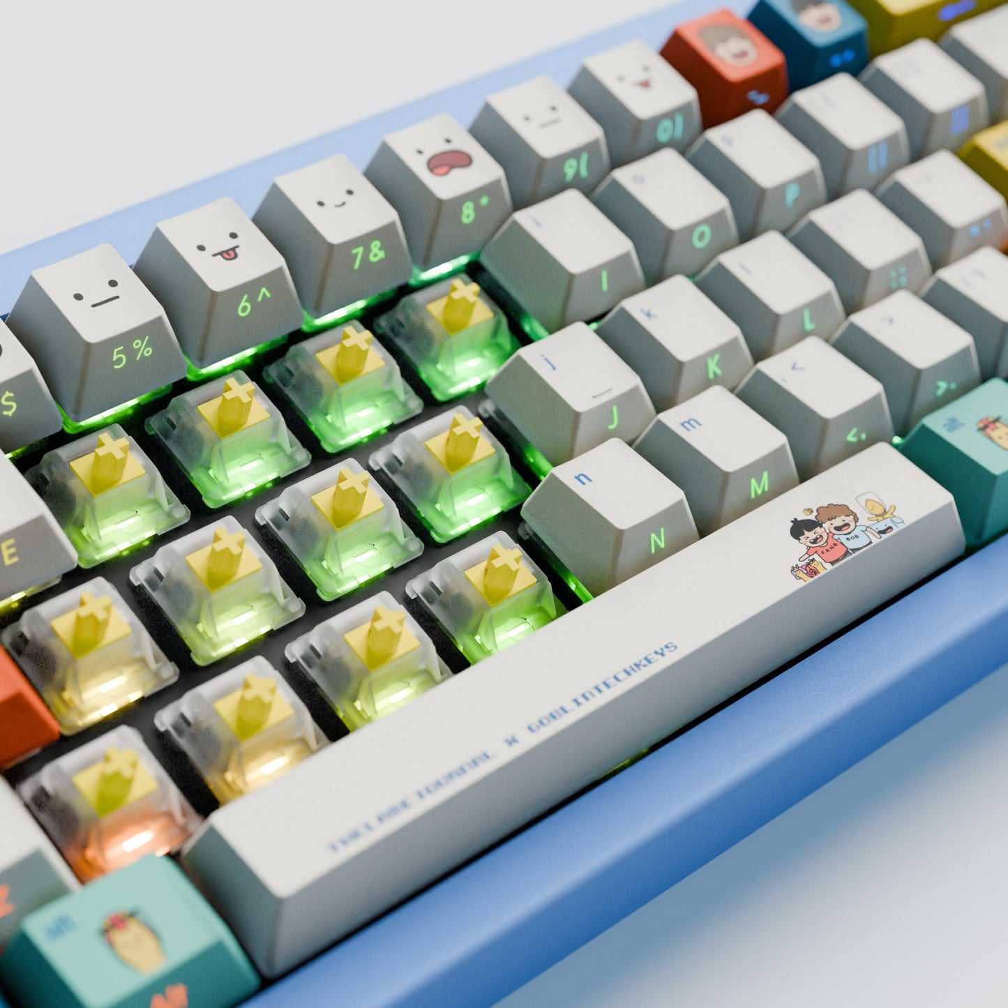 Happy Lame Friend Goblin - colabs 65 Keyboard - Goblintechkeys