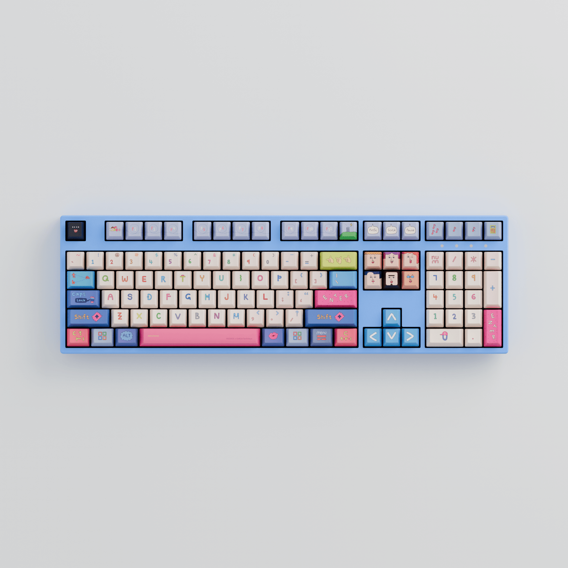 HEEHEE 100% RGB Mechanical Keyboard (Collabs) - Goblintechkeys