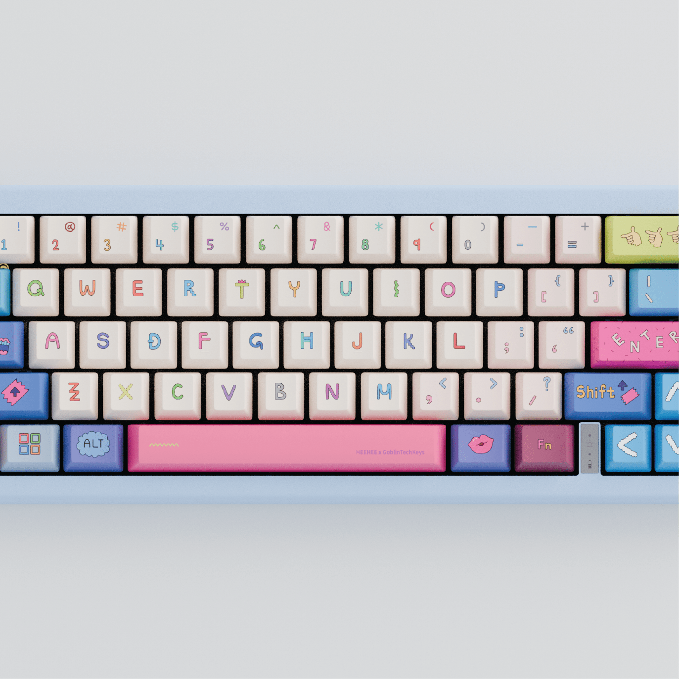 HEEHEE 65% RGB Mechanical Keyboard (Collabs) - Goblintechkeys
