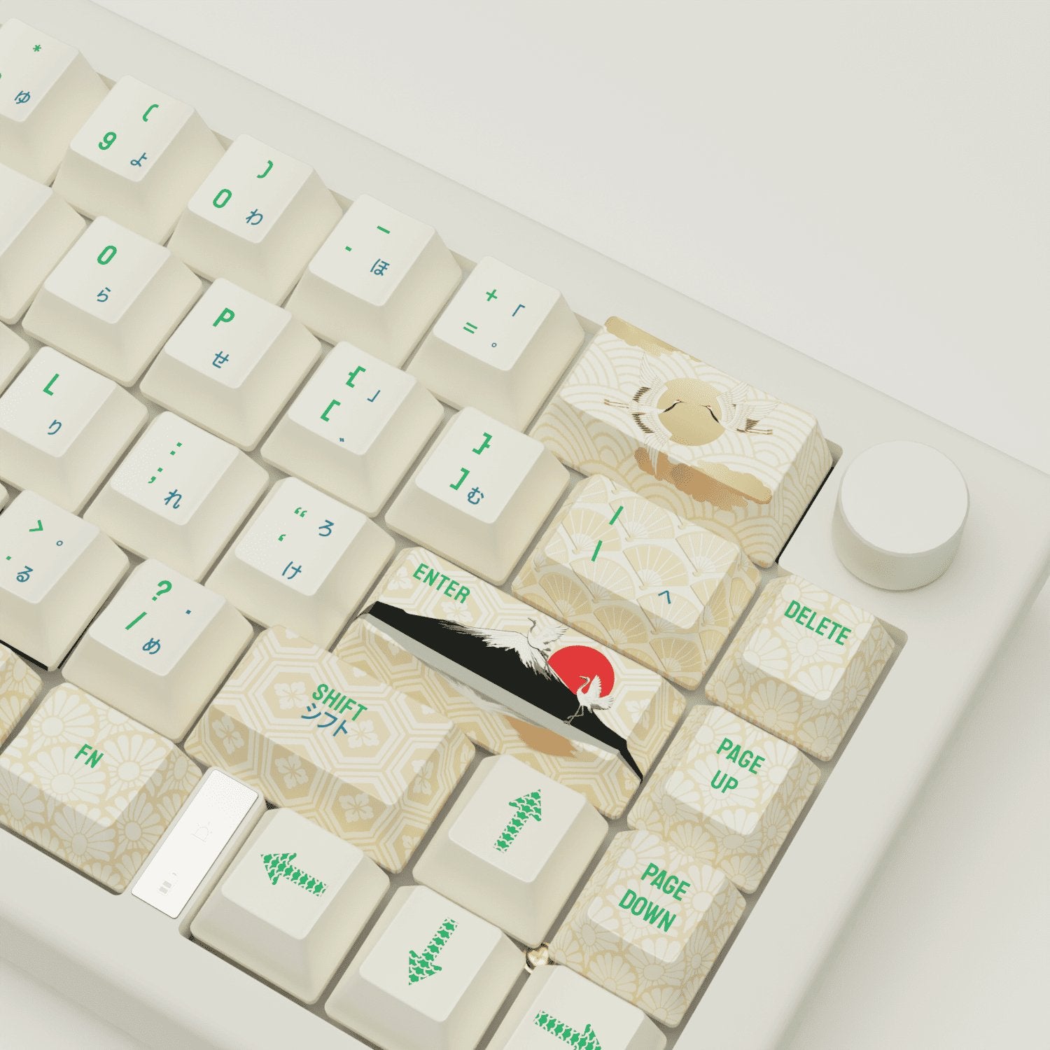 Japanese Crane Keycaps - Goblintechkeys