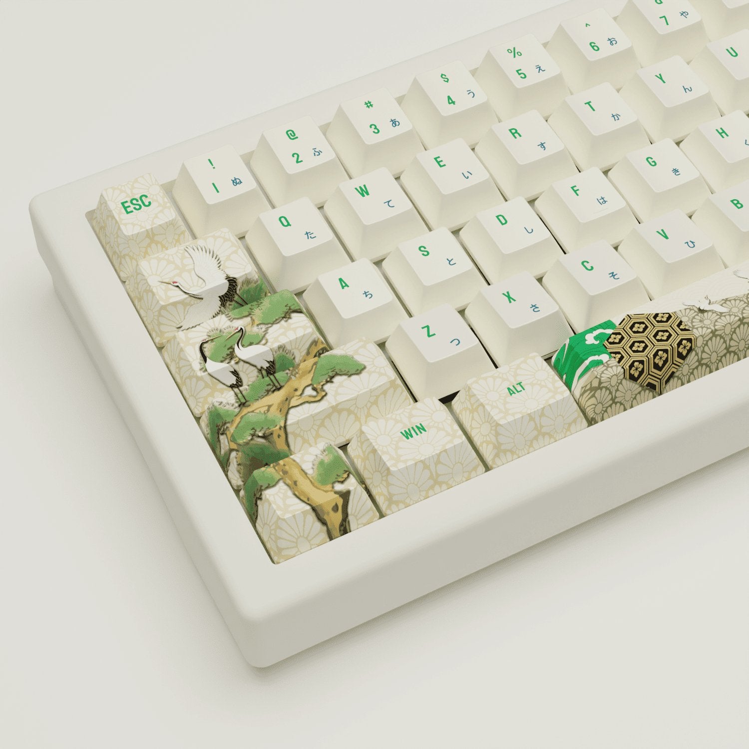 Japanese Crane Keycaps - Goblintechkeys