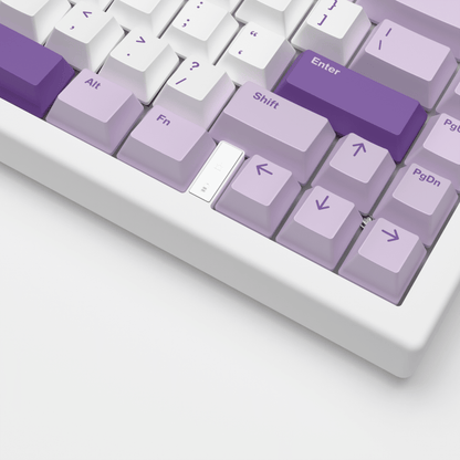 Lavender Design Keycaps and Mechanical Keyboard - Goblintechkeys