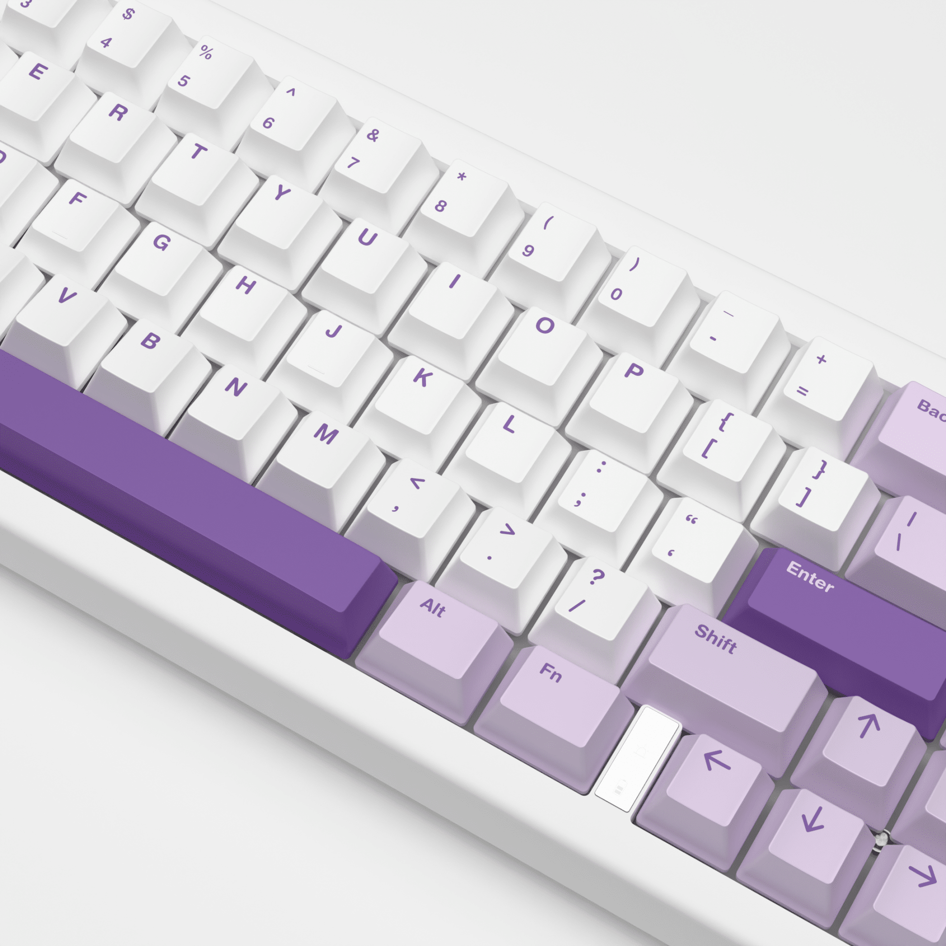 Lavender Design Keycaps and Mechanical Keyboard - Goblintechkeys