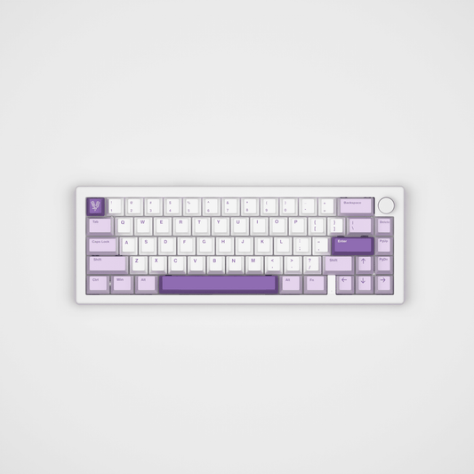 Lavender Design Keycaps and Mechanical Keyboard - Goblintechkeys