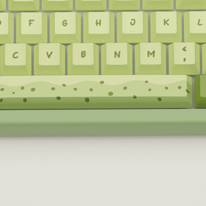 Matcha Boba Design Keycaps and Mechanical Keyboard - Goblintechkeys