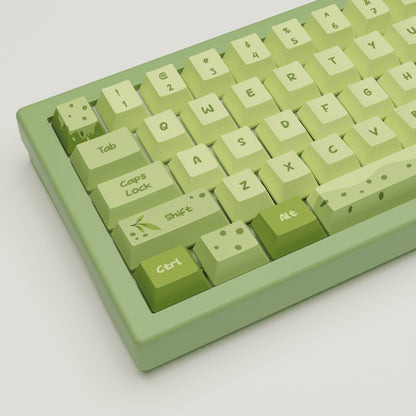 Matcha Boba Design Keycaps and Mechanical Keyboard - Goblintechkeys