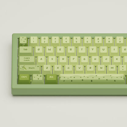 Matcha Boba Design Keycaps and Mechanical Keyboard - Goblintechkeys