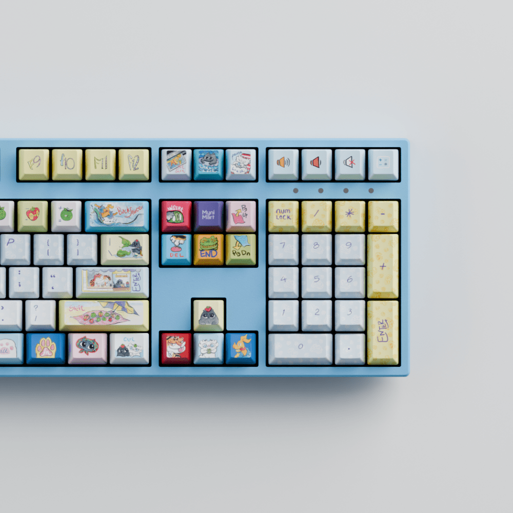 Myni Mart Family Summer Holiday 100% RGB Mechanical Keyboard(Collabs) - Goblintechkeys