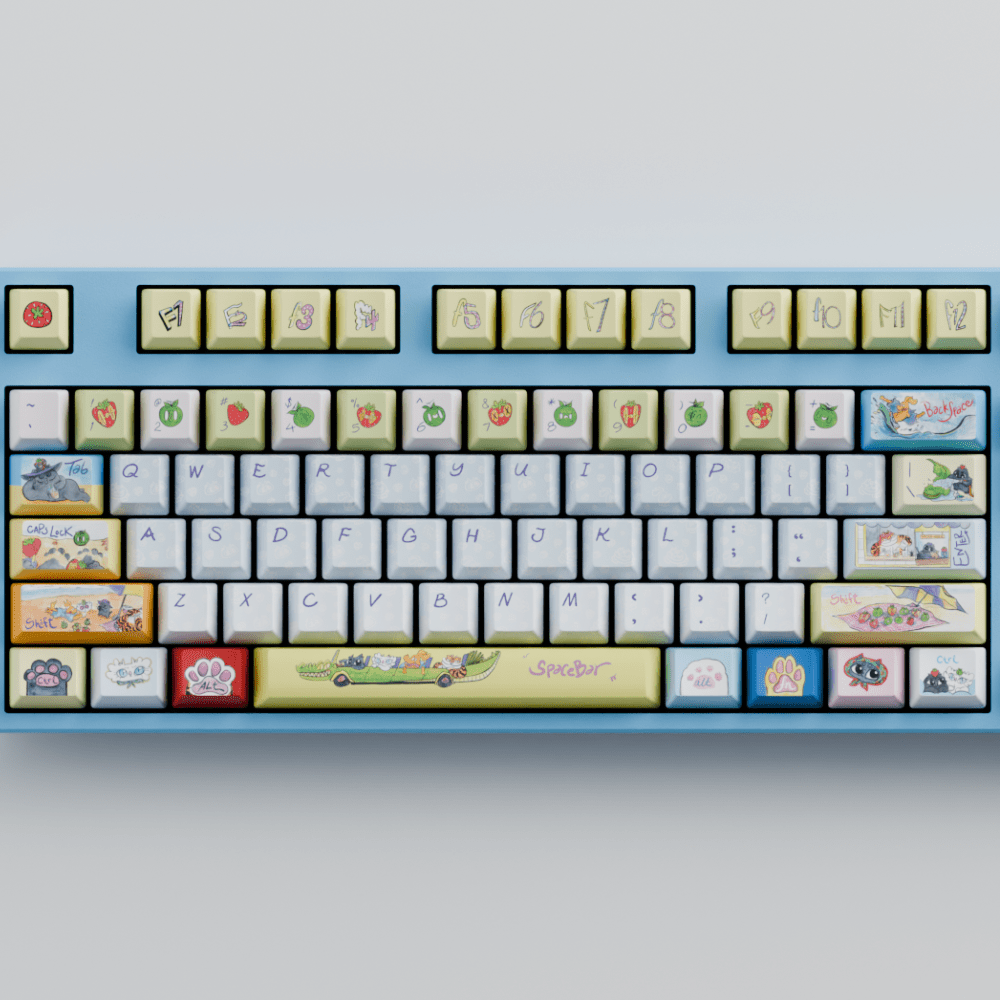 Myni Mart Family Summer Holiday 100% RGB Mechanical Keyboard(Collabs) - Goblintechkeys