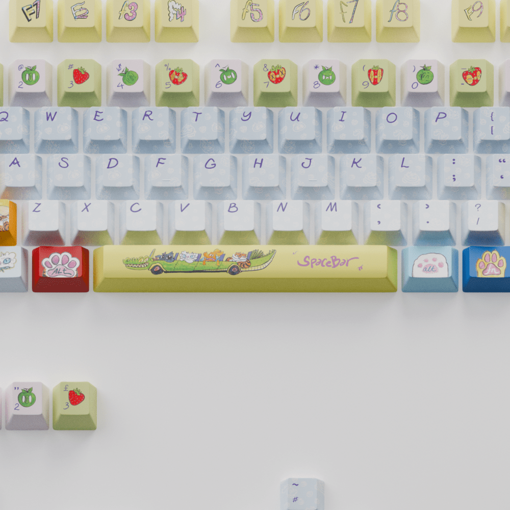 Myni Mart Family Summer Holiday 168 keys Keycaps Set (Collabs) - Goblintechkeys