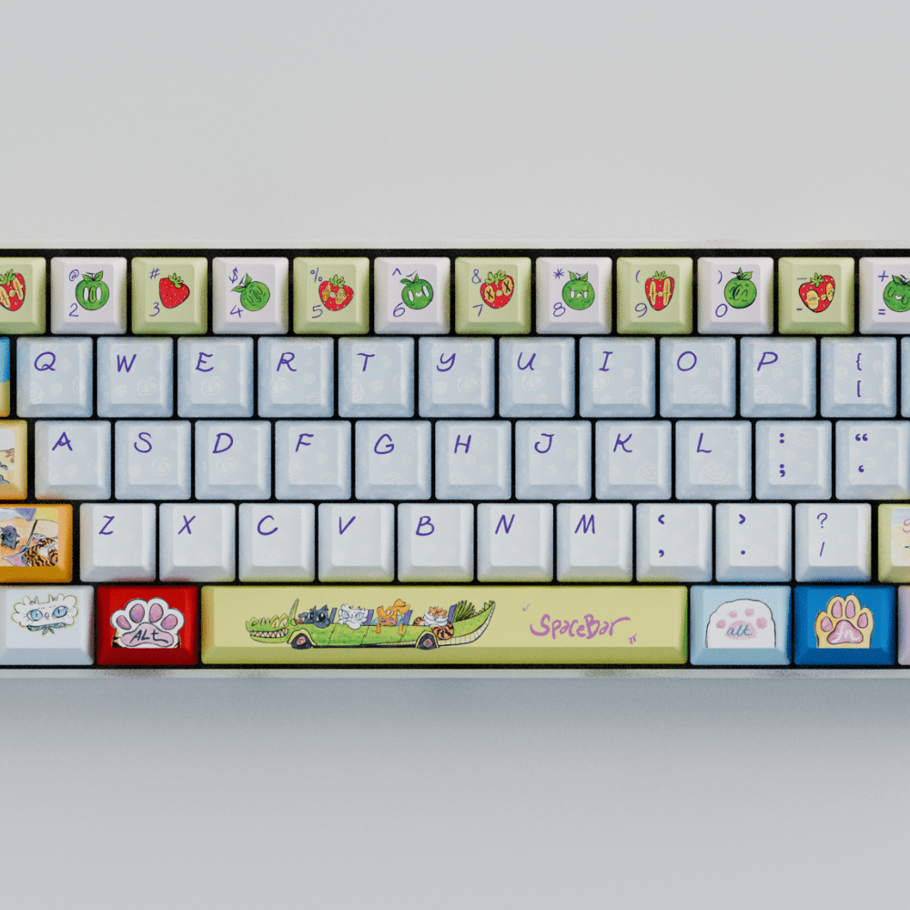 Myni Mart Family Summer Holiday 60% Mechanical Keyboard (Collabs) - Goblintechkeys