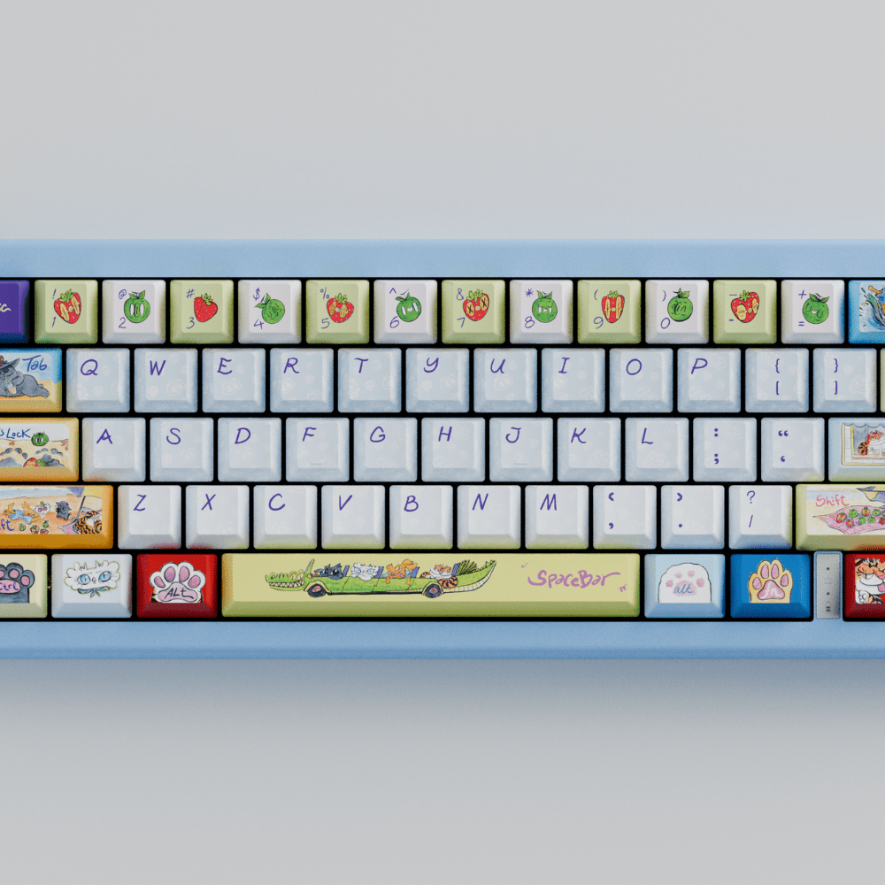 Myni Mart Family Summer Holiday 65% RGB Mechanical Keyboard(Collabs) - Goblintechkeys