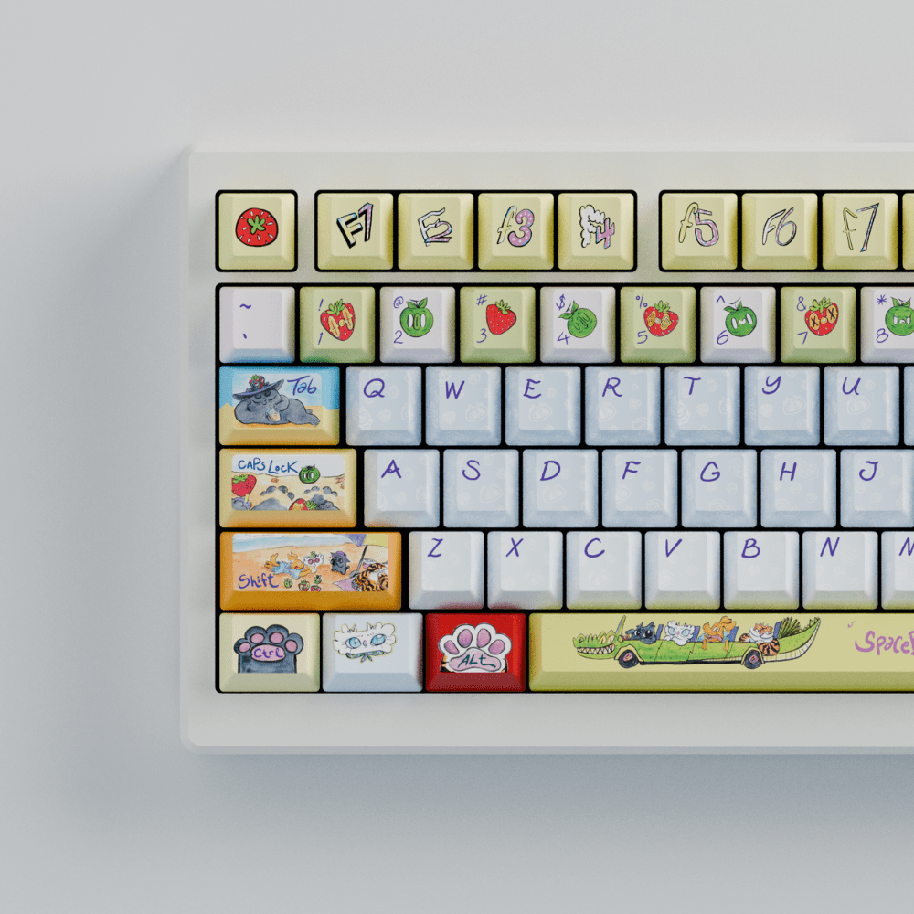 Myni Mart Family Summer Holiday 75% RGB Mechanical Keyboard(Collabs) - Goblintechkeys