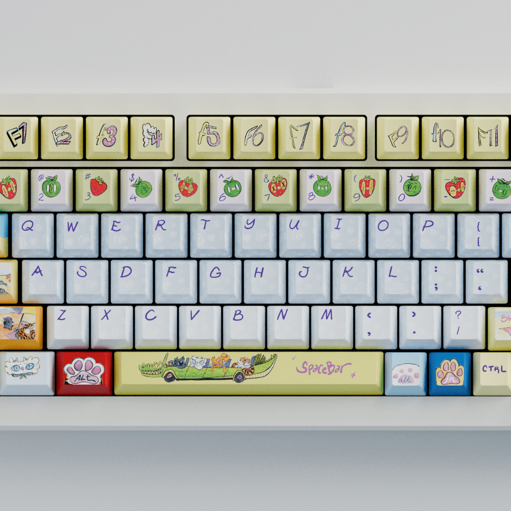 Myni Mart Family Summer Holiday 75% RGB Mechanical Keyboard(Collabs) - Goblintechkeys