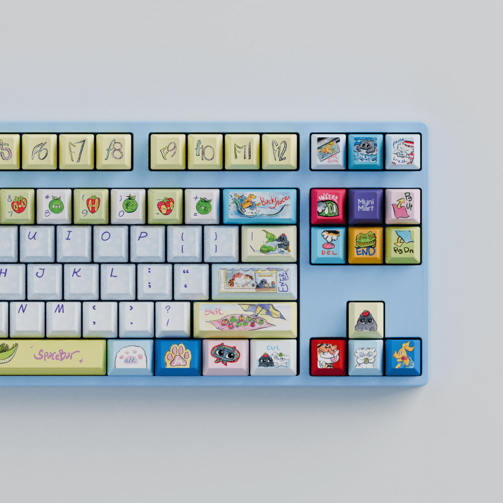 Myni Mart Family Summer Holiday 80% RGB Mechanical Keyboard(Collabs) - Goblintechkeys