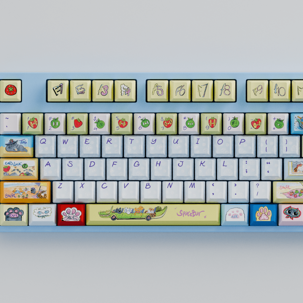 Myni Mart Family Summer Holiday 80% RGB Mechanical Keyboard(Collabs) - Goblintechkeys