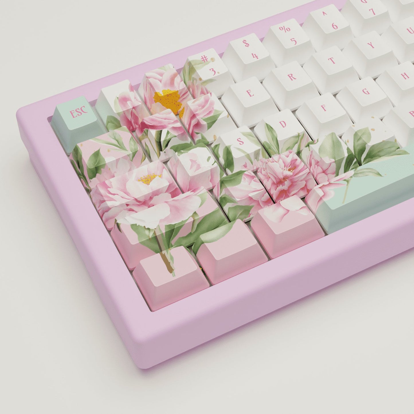 Peony Design Keycaps and Mechanical Keyboard - Goblintechkeys