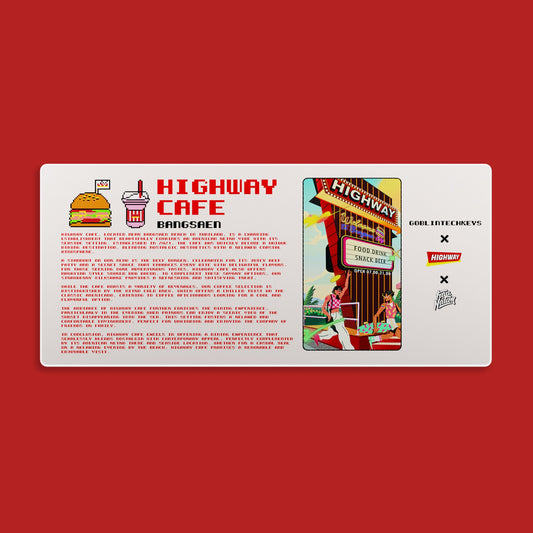 [Ready Stock] Goblintechkeys x Highway Cafe x Trap Nation Deskmat XL - Highway Cafe - Goblintechkeys