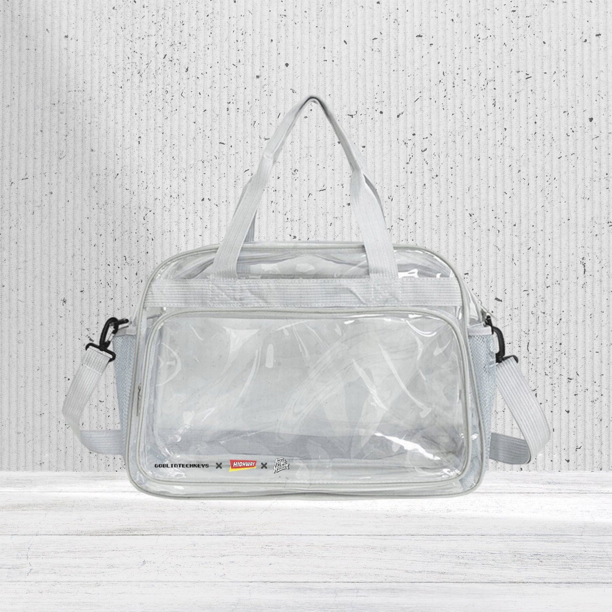 [Ready stock] Goblintechkeys x Highway Cafe x Trap Nation Transparent Sling Bag - Goblintechkeys