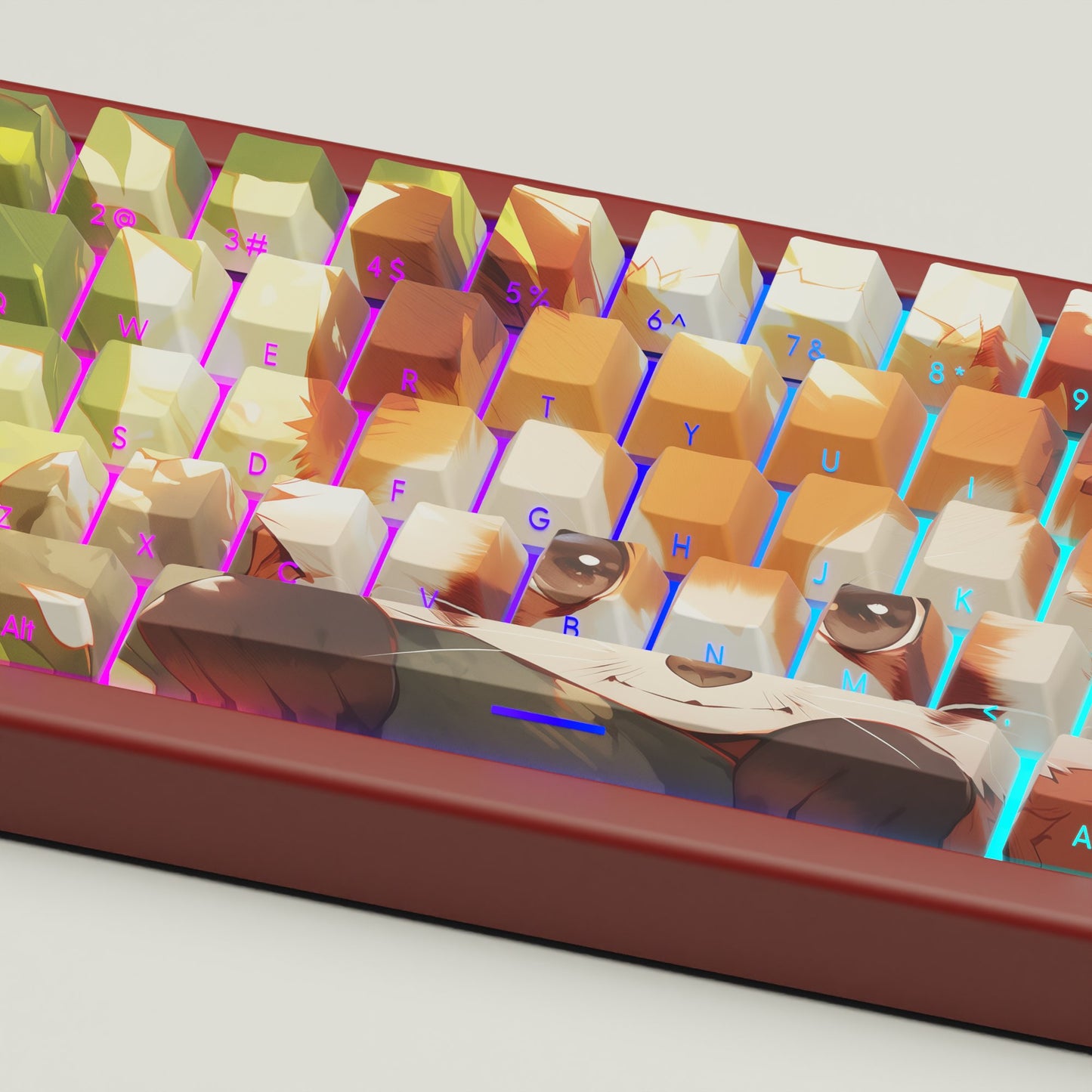 Red Panda GMK67 Keyboard | Designed By Serenity Starlight - Goblintechkeys