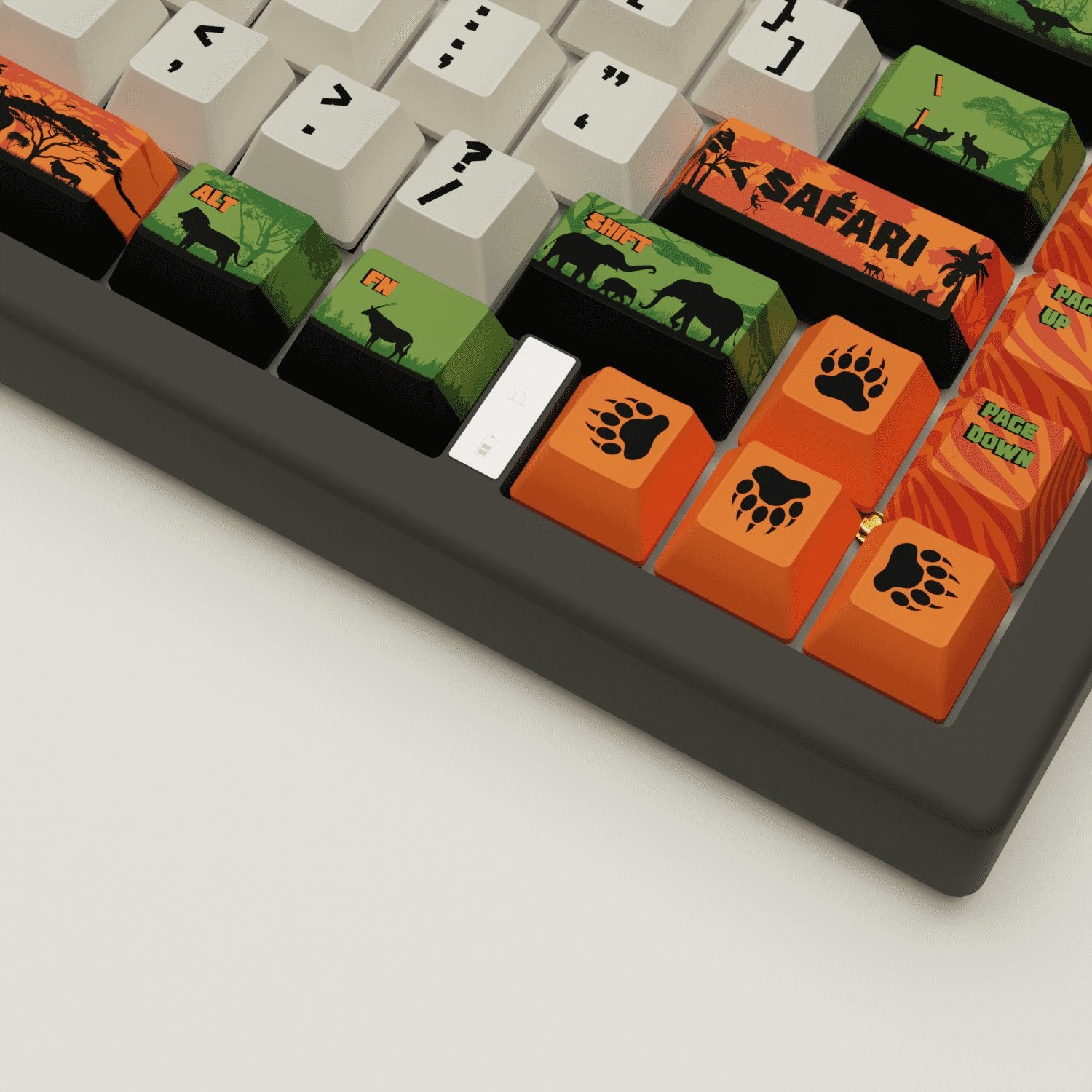 Safari Design Keycaps and Mechanical Keyboard - Goblintechkeys