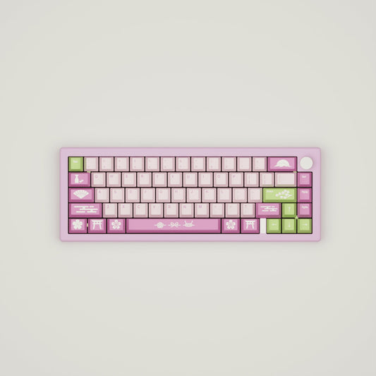 Sakura Design Keycaps and Mechanical Keyboard - Goblintechkeys