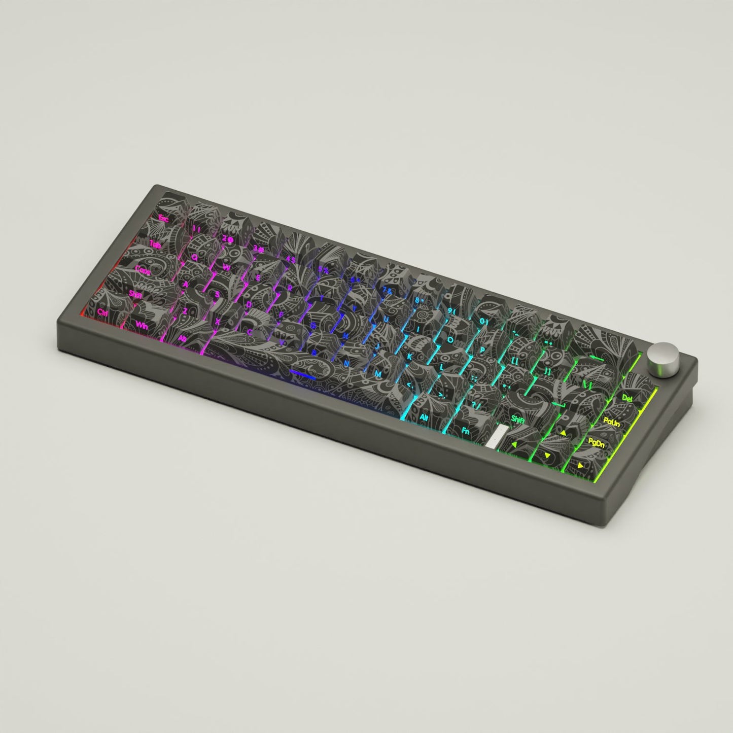 Schnellegang (BLACK) GMK67 Keyboard(65% Mechanical Keyboard with knob) - Goblintechkeys