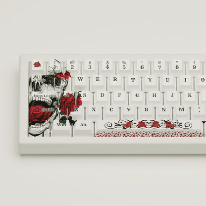 Skull & Roses Design Keycaps and Mechanical Keyboard - Goblintechkeys