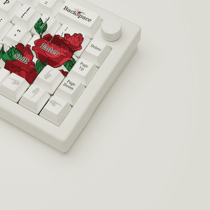 Skull & Roses Design Keycaps and Mechanical Keyboard - Goblintechkeys