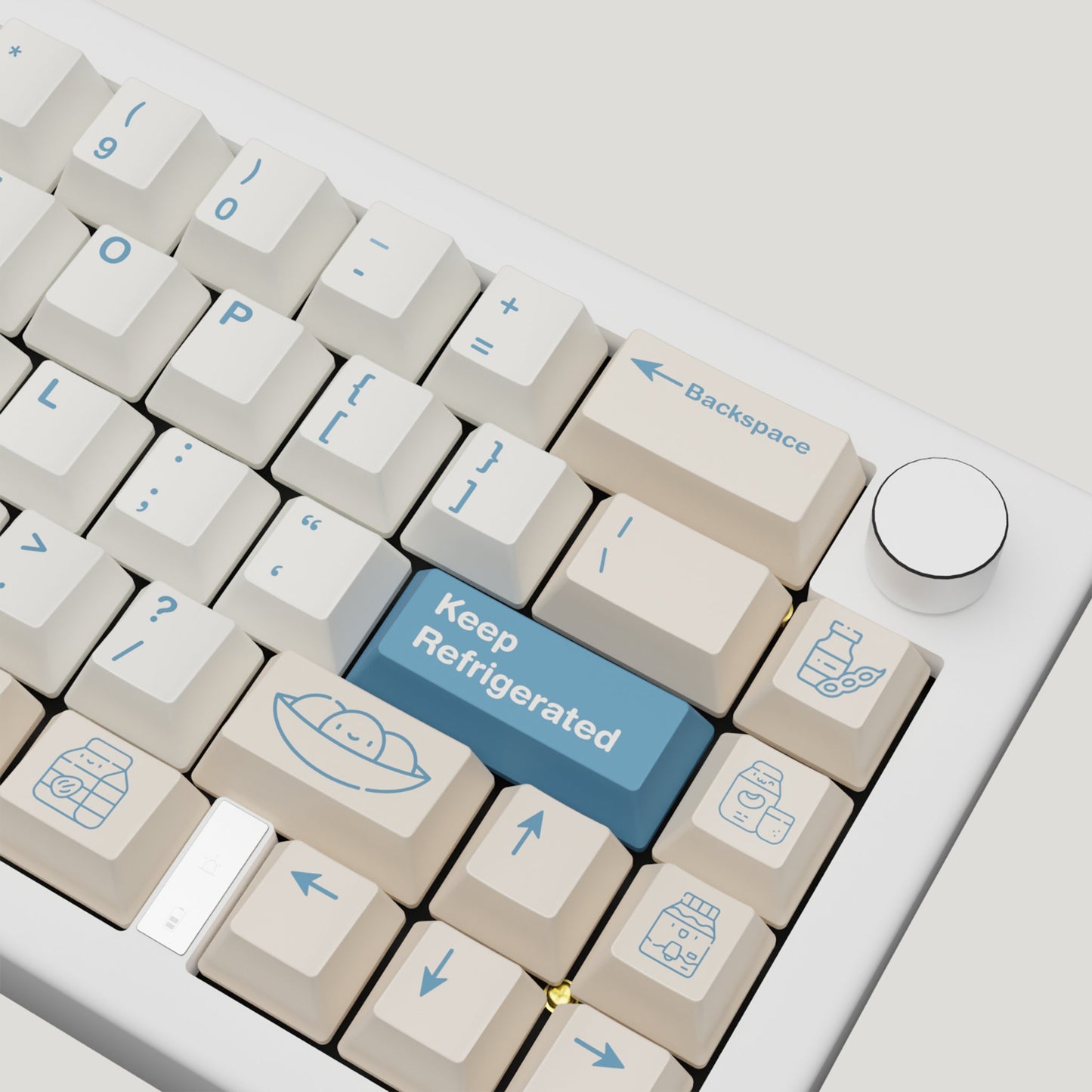 Soya Milk Design Keycaps and Mechanical Keyboard - Goblintechkeys