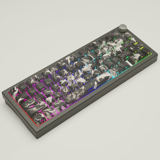 Suminagashi Black GMK67 Keyboard | Designed By Funny Bunny - Goblintechkeys